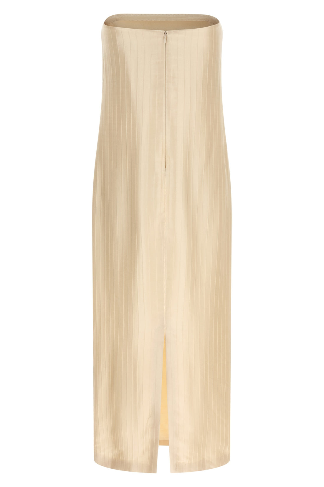 LOULOU DE SAISON M giulia monochromatic striped silk and viscose midi dress