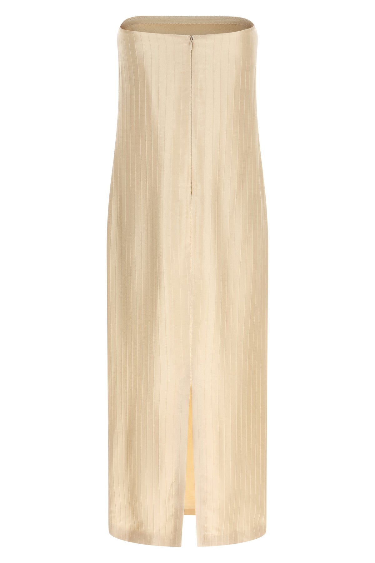 giulia monochromatic striped silk and viscose midi dress