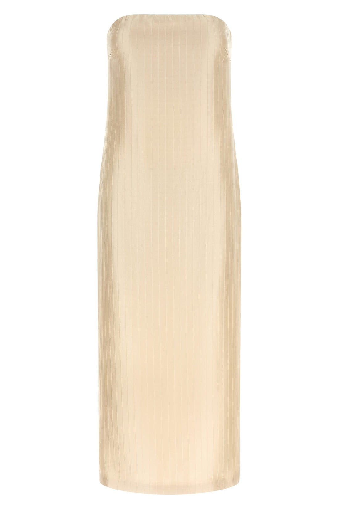 LOULOU DE SAISON XS giulia monochromatic striped silk and viscose midi dress