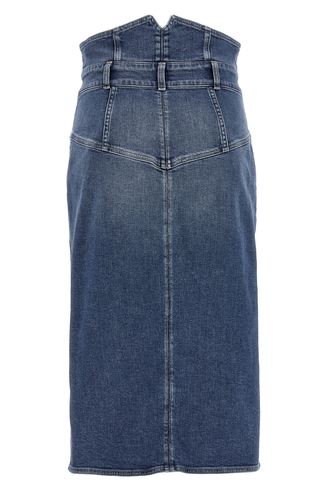 ELISABETTA FRANCHI 42 midi skirt in cotton denim