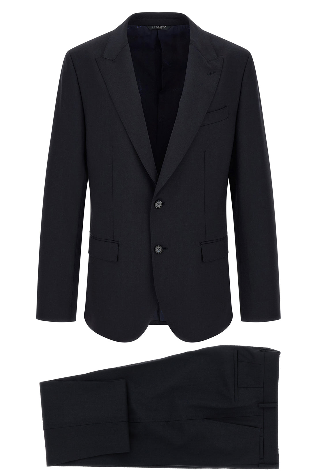 DOLCE &amp; GABBANA 50 the navy blue dolce&amp;gabbana suit in fine virgin wool gabardine