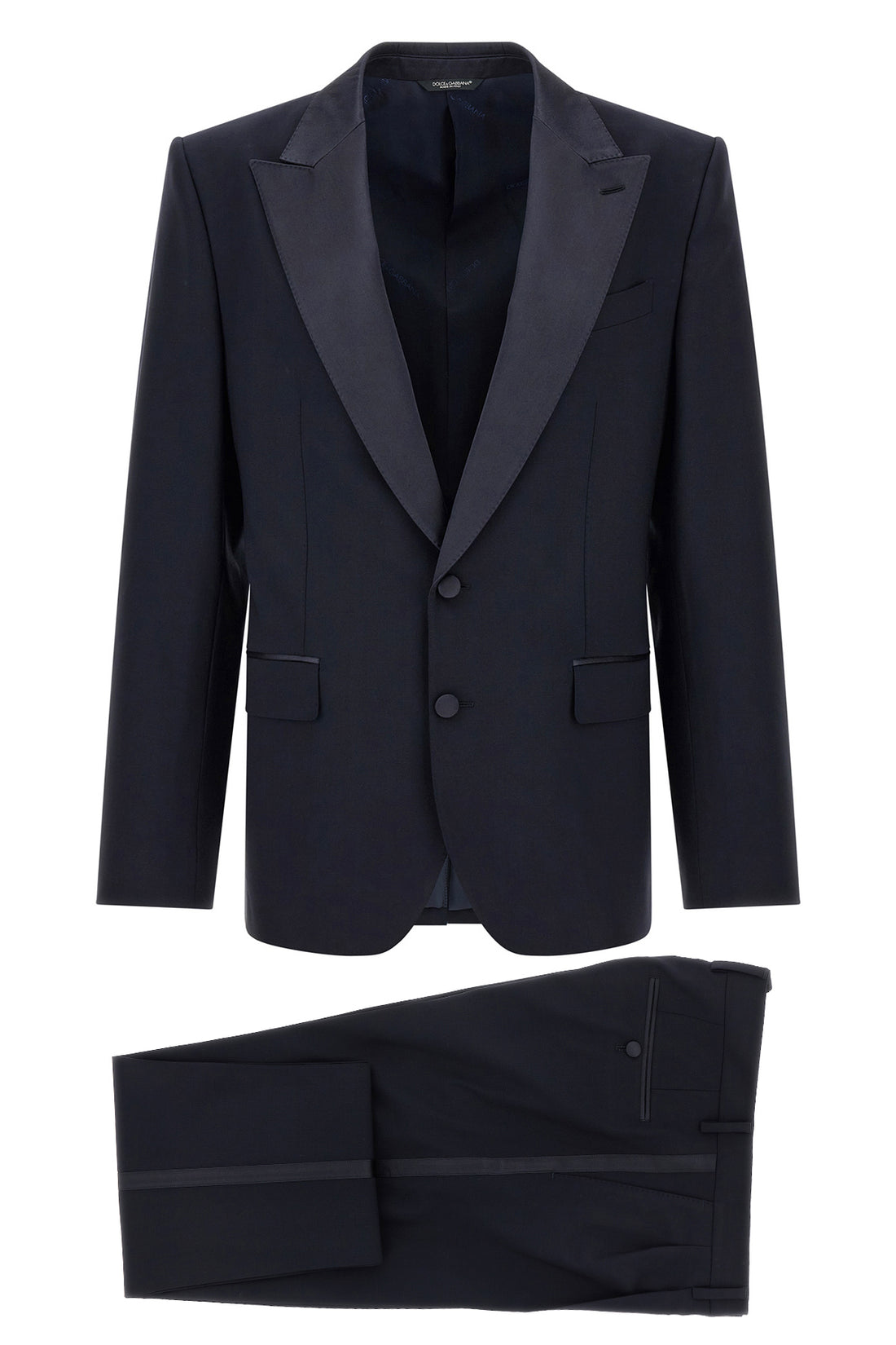 DOLCE &amp; GABBANA 48 dolce&amp;gabbanas tuxedo suit in fine midnight blue virgin wool