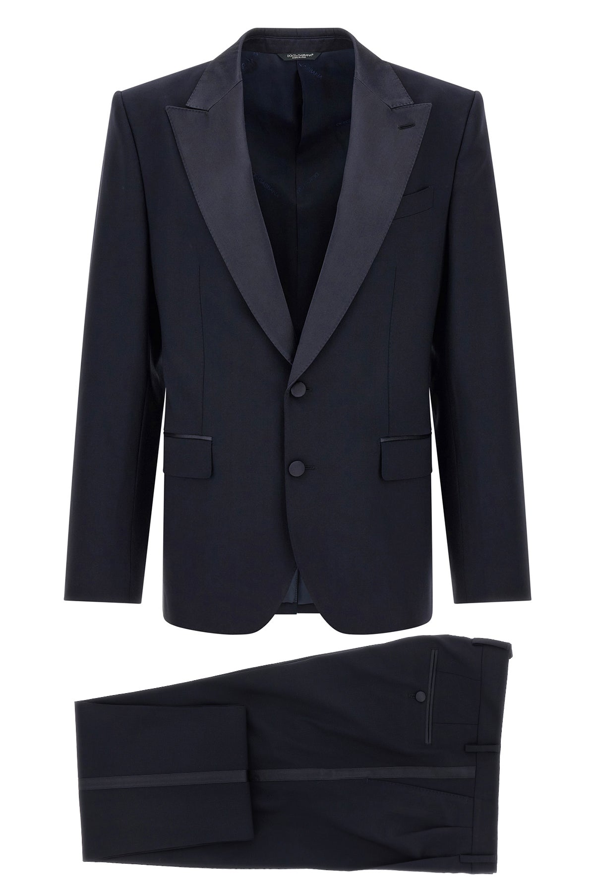 dolce&gabbanas tuxedo suit in fine midnight blue virgin wool