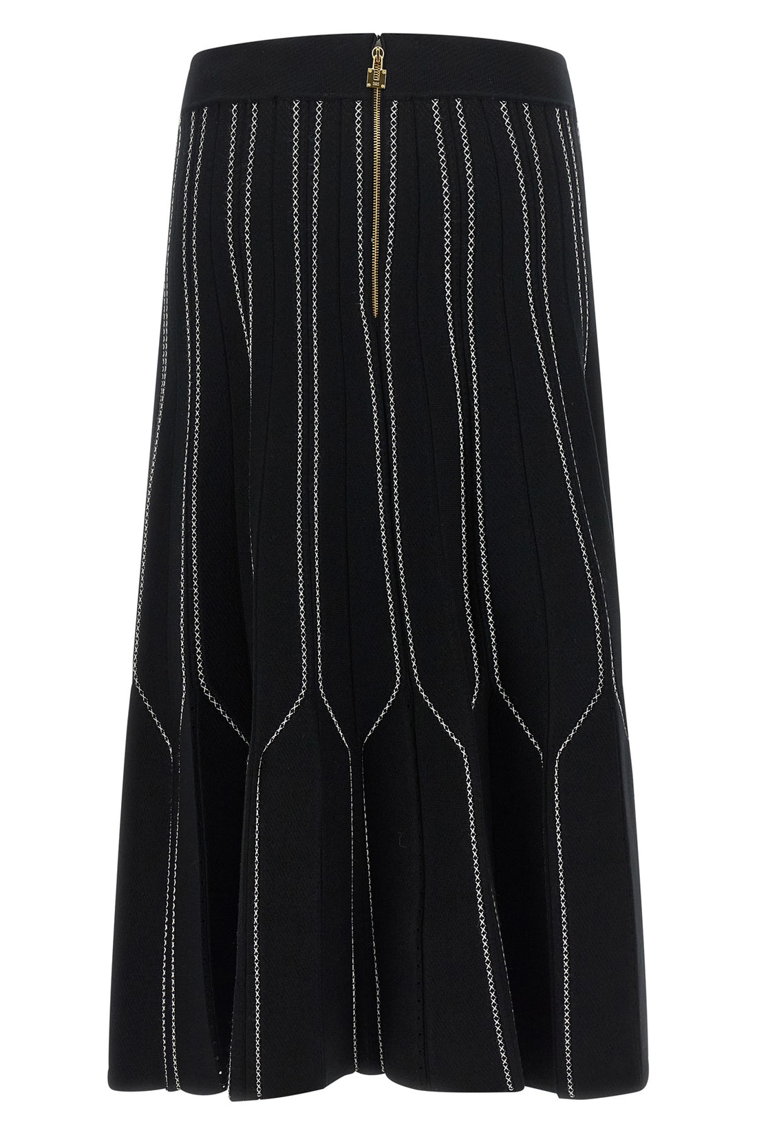 ELISABETTA FRANCHI 40 the elisabetta franchi midi skirt redefines the volumes of the womens wardrobe