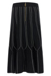 the elisabetta franchi midi skirt redefines the volumes of the womens wardrobe