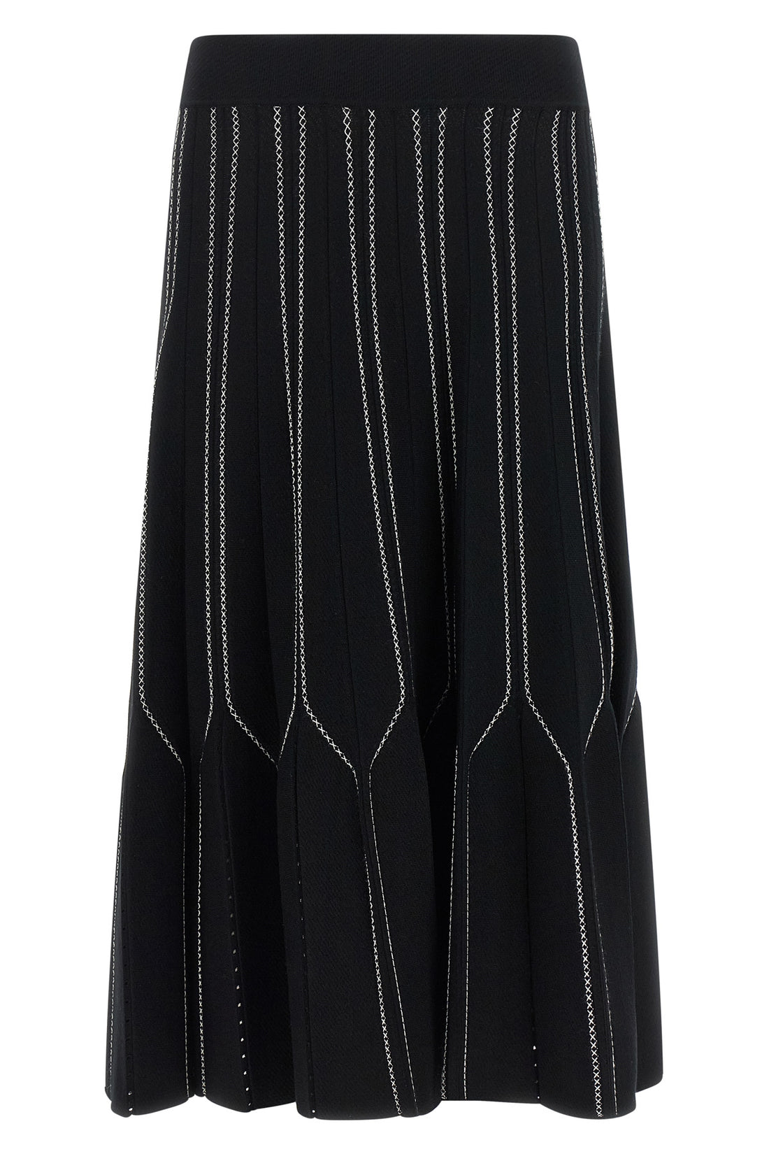 ELISABETTA FRANCHI 40 the elisabetta franchi midi skirt redefines the volumes of the womens wardrobe