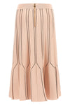 elisabetta franchi midi skirt redefines the silhouette through sophisticated kni