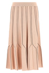 elisabetta franchi midi skirt redefines the silhouette through sophisticated kni