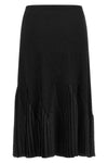 elisabetta franchi knitted midi skirt defines a sophisticated silhouette through
