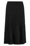 elisabetta franchi knitted midi skirt defines a sophisticated silhouette through