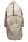 oversize polyurethane trench coat