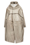 oversize polyurethane trench coat