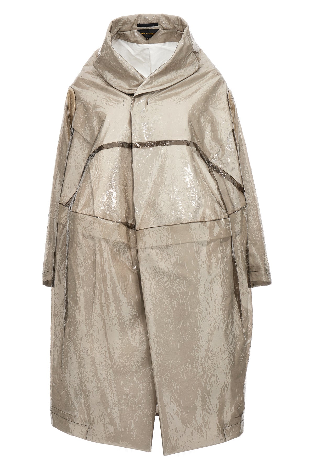 oversize polyurethane trench coat