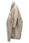 oversize polyurethane trench coat