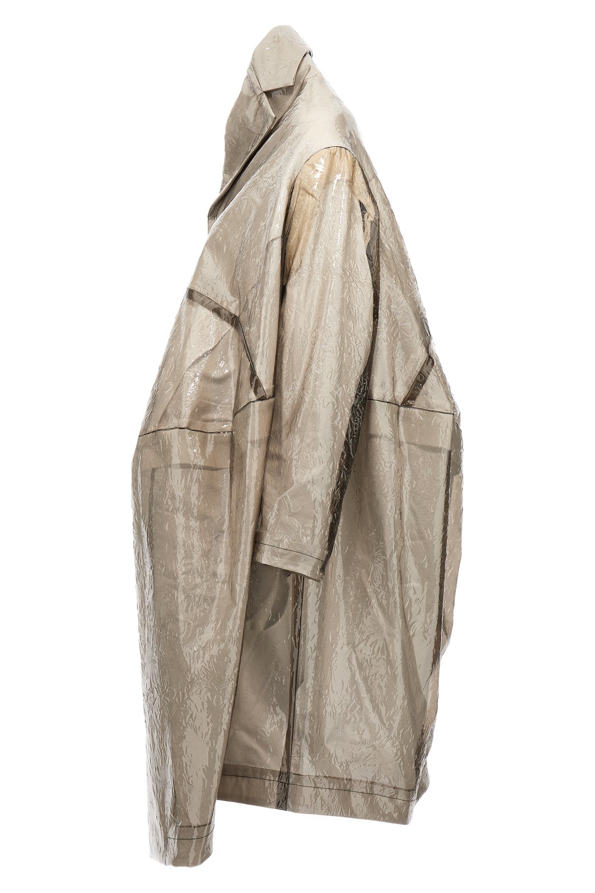 oversize polyurethane trench coat