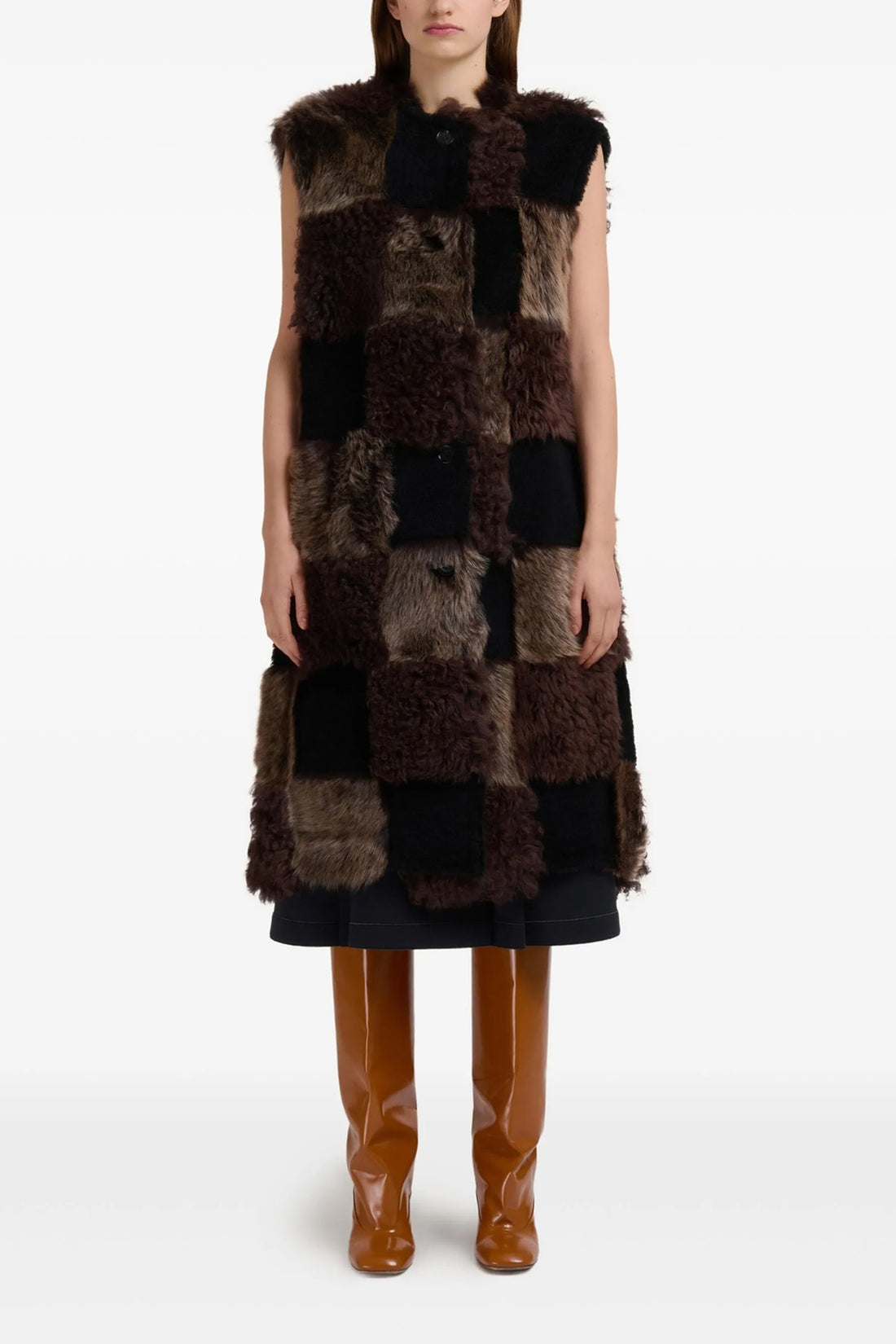 MARNI 40 long shearling vest
