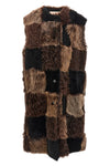 long shearling vest