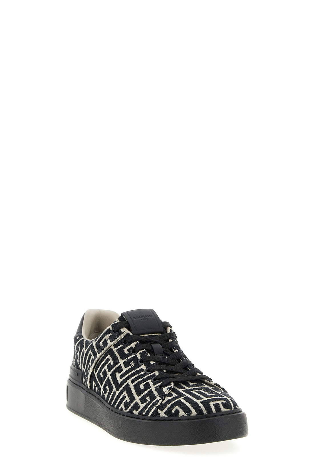 BALMAIN 40 b-courtin jacquard lavorazione monogram sneakers
