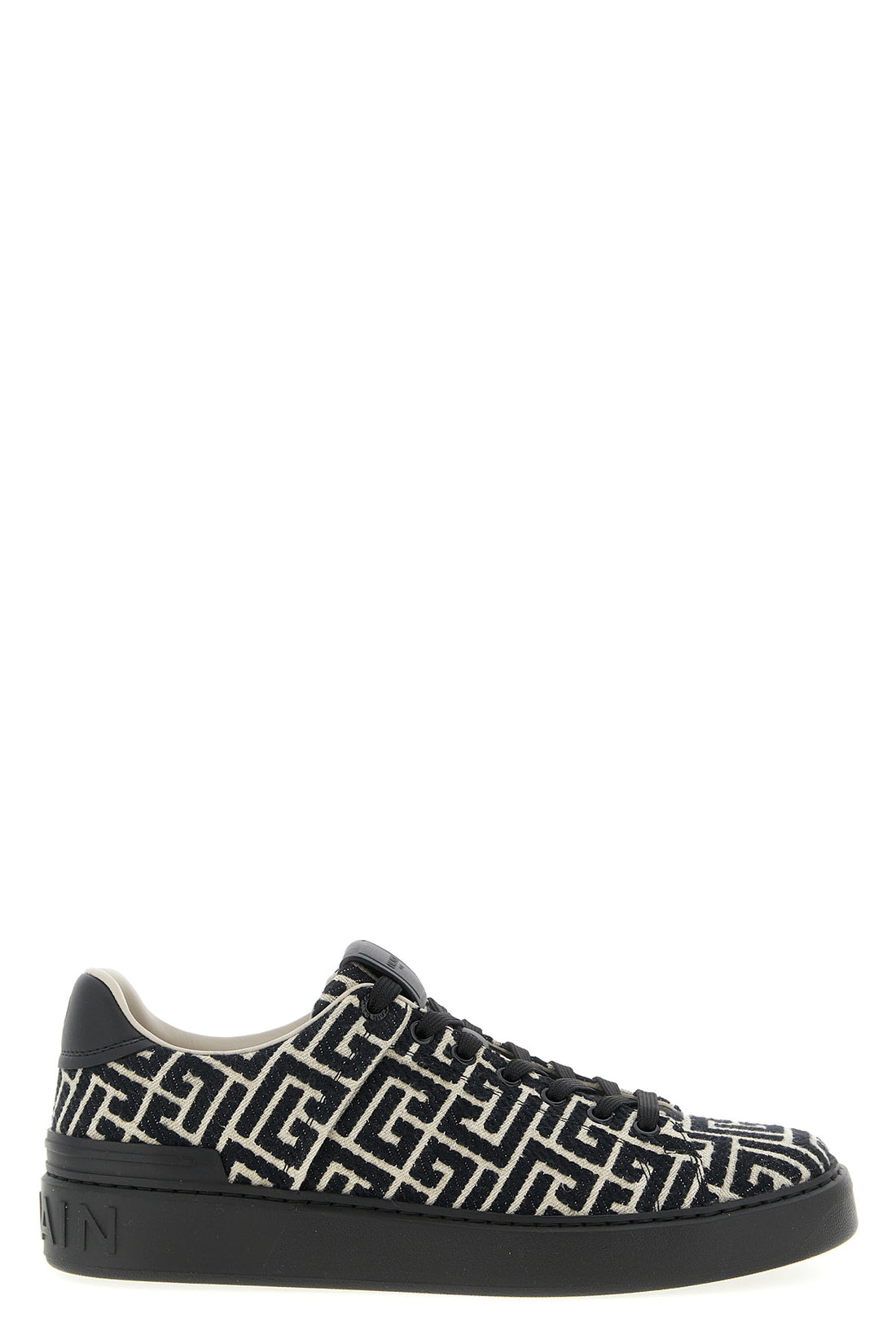 BALMAIN 40 b-courtin jacquard lavorazione monogram sneakers