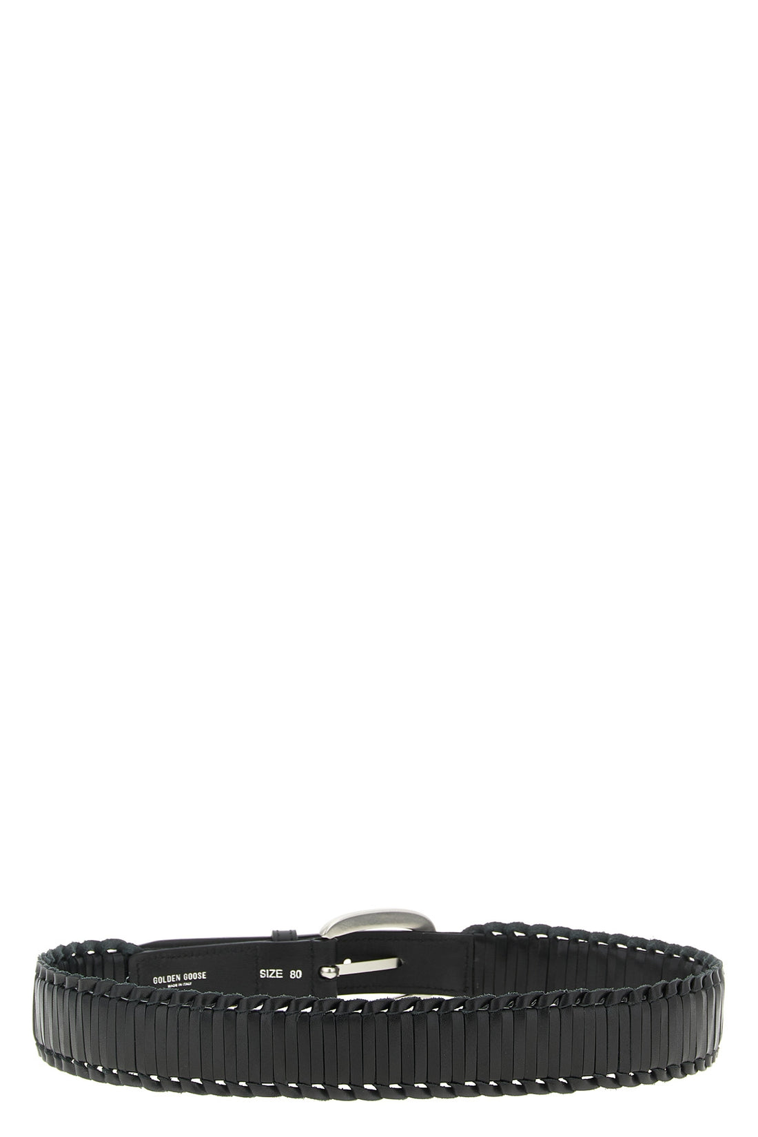 GOLDEN GOOSE 80 cm houston braided leather belt