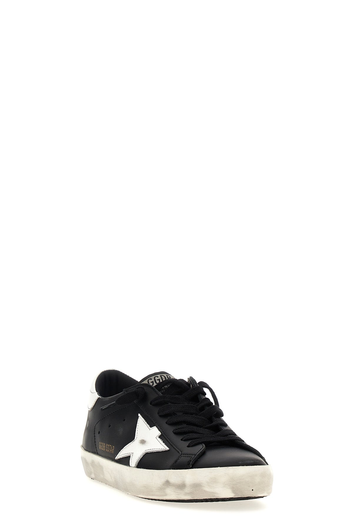 superstar sneakers in black leather