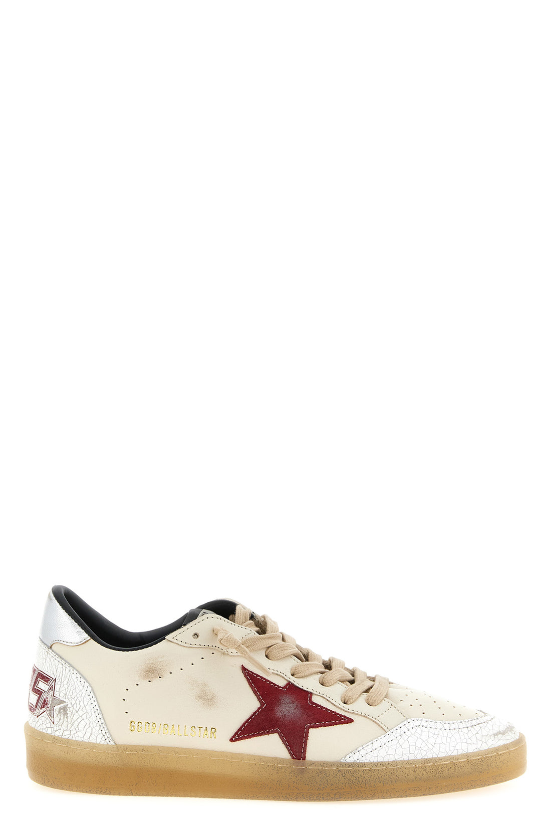 GOLDEN GOOSE 41 ball star vintage-treated leather sneakers