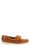 aged leather boat shoe