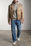 skate used-effect stonewashed cotton denim jeans