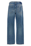 skate used-effect stonewashed cotton denim jeans