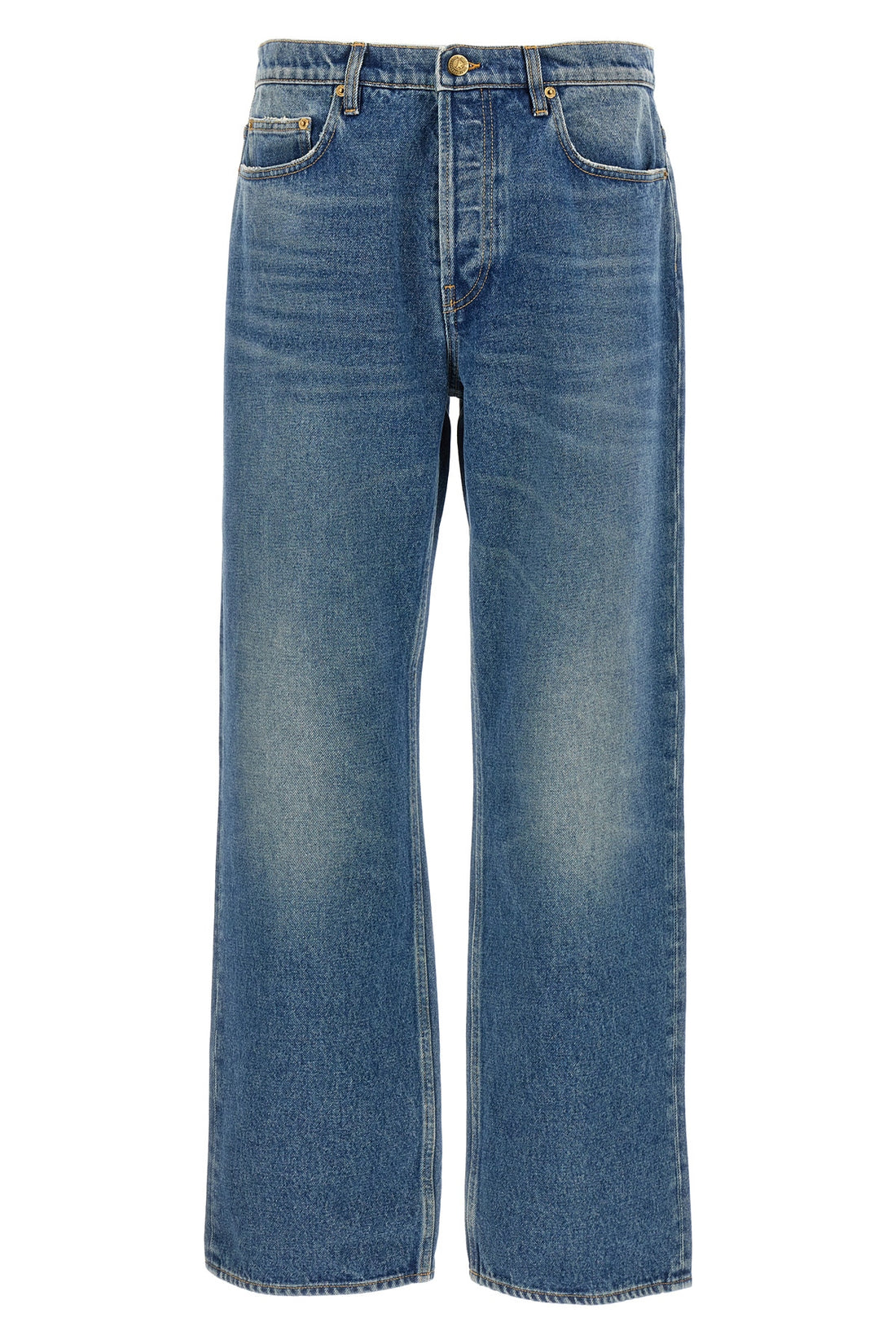 GOLDEN GOOSE 32 skate used-effect stonewashed cotton denim jeans