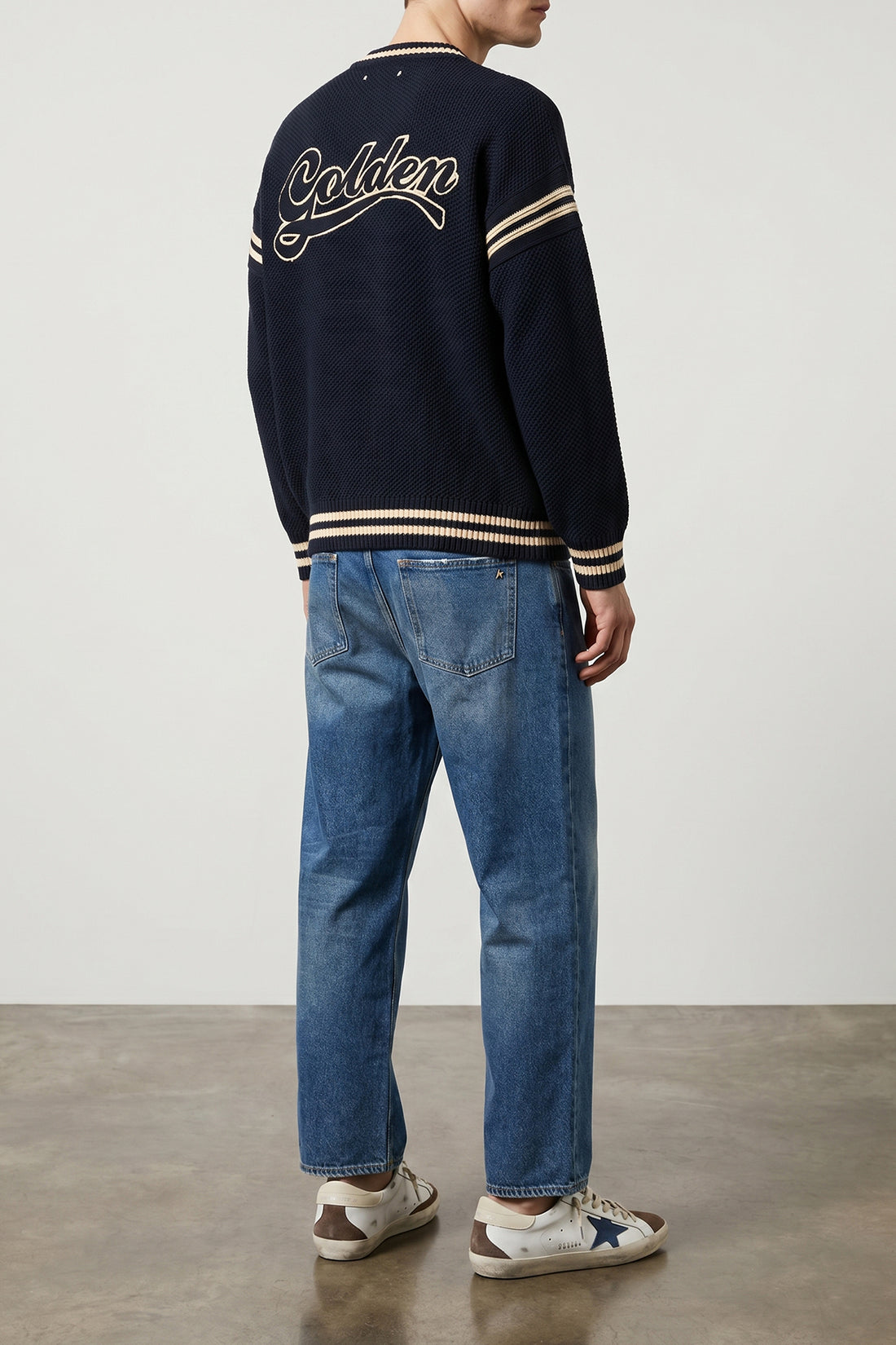 GOLDEN GOOSE L reynard waffle-stitch cotton sweater
