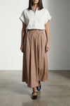 midi skirt in new techno taffeta