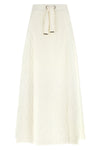 the herno long skirt has a flared and voluminous silhouette