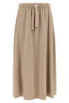 the herno midi skirt defines an essential aesthetic through an a-shaped silhouet