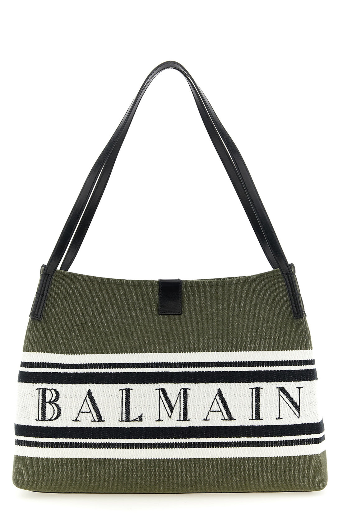 BALMAIN OS medium release canvas shopping bag