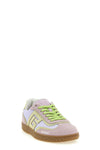 balmain swan suede and mesh sneakers