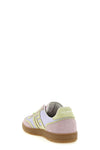 balmain swan suede and mesh sneakers