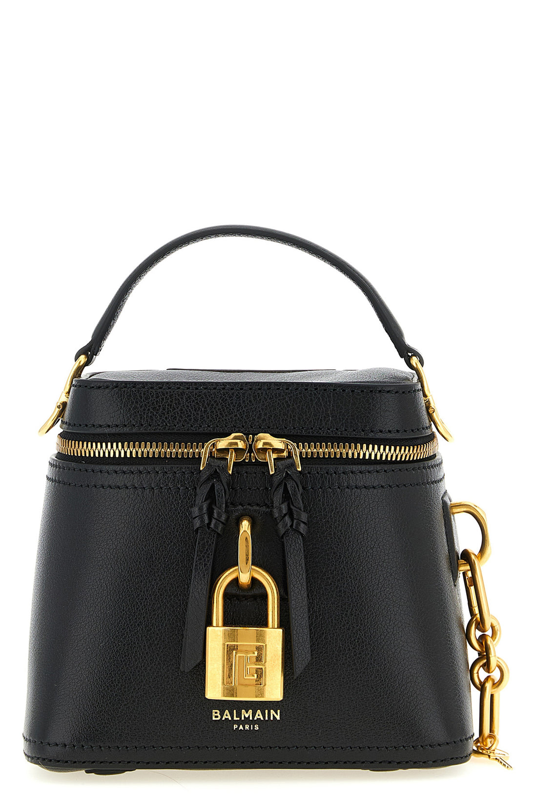 BALMAIN OS pulse vanity calf leather handbag