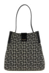 the balmain release bucket bag defines a structured silhouette through a compa