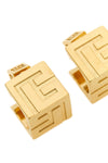 pb 3d antiqued brass earrings embossed in 3d