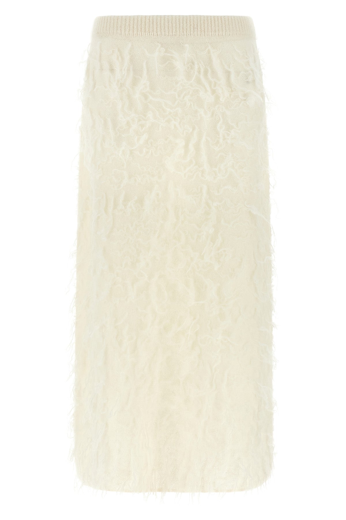 the fabiana filippi midi skirt defines a new tactile dimension through a straigh