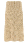 sequin denim-effect tweed midi skirt