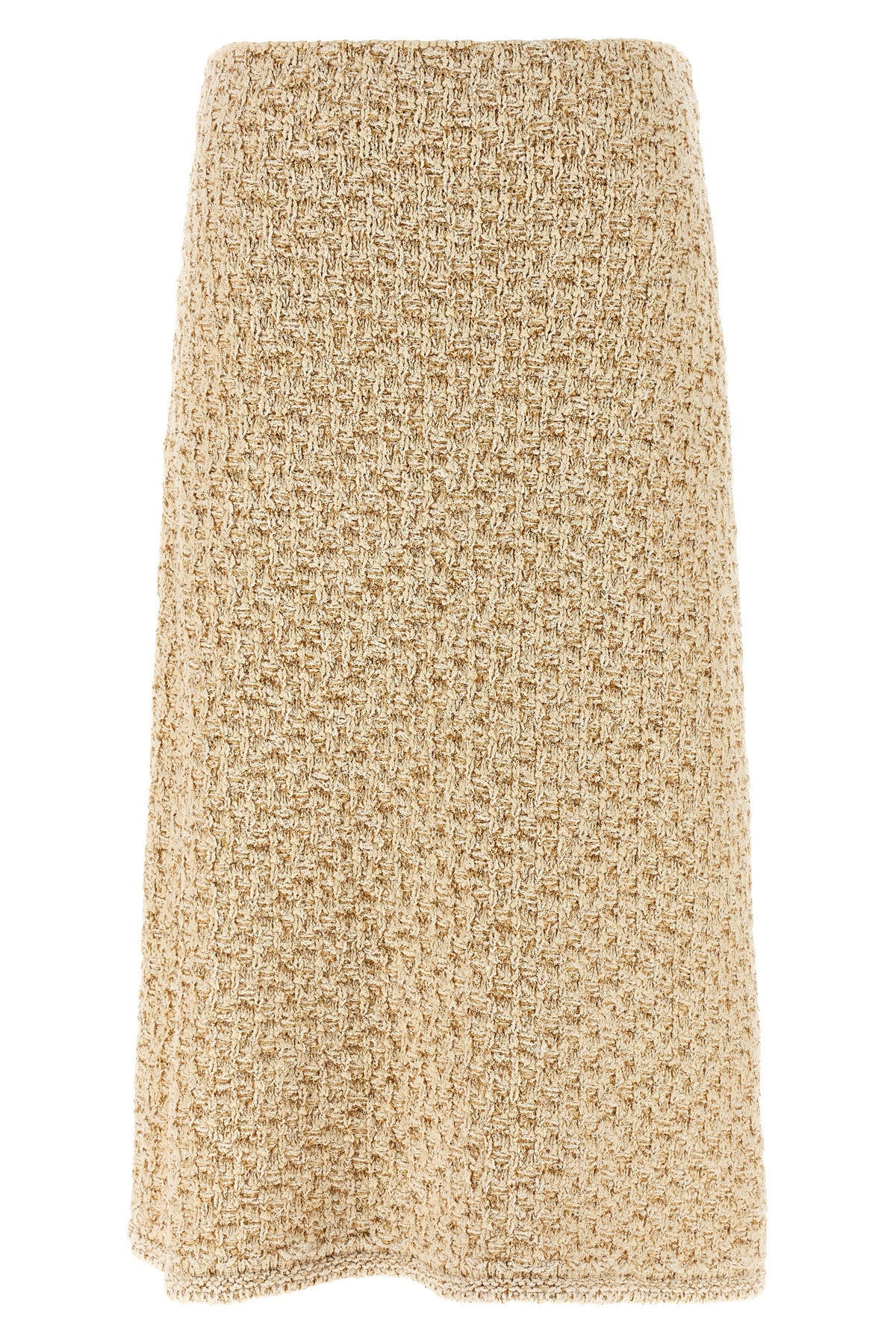sequin denim-effect tweed midi skirt