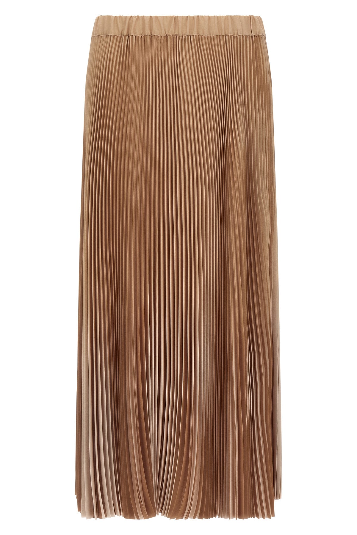 midi skirt in two-tone pleated fabric