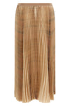 midi skirt in pleated fabric