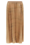 midi skirt in pleated fabric