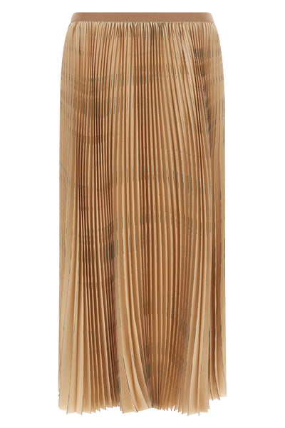 midi skirt in pleated fabric