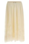 crocheted lace midi skirt