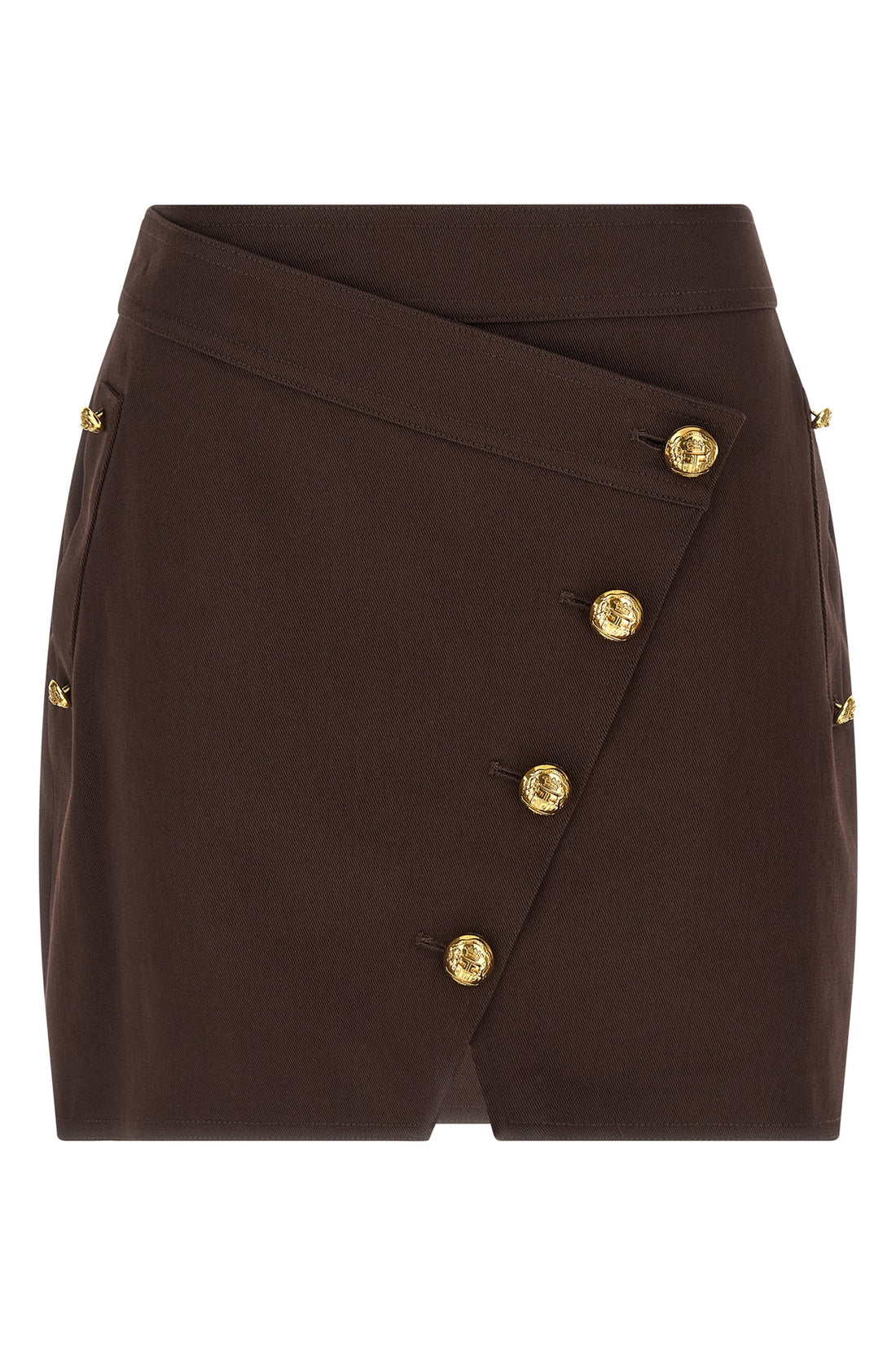 ELISABETTA FRANCHI 40 cotton gabardine mini skirt