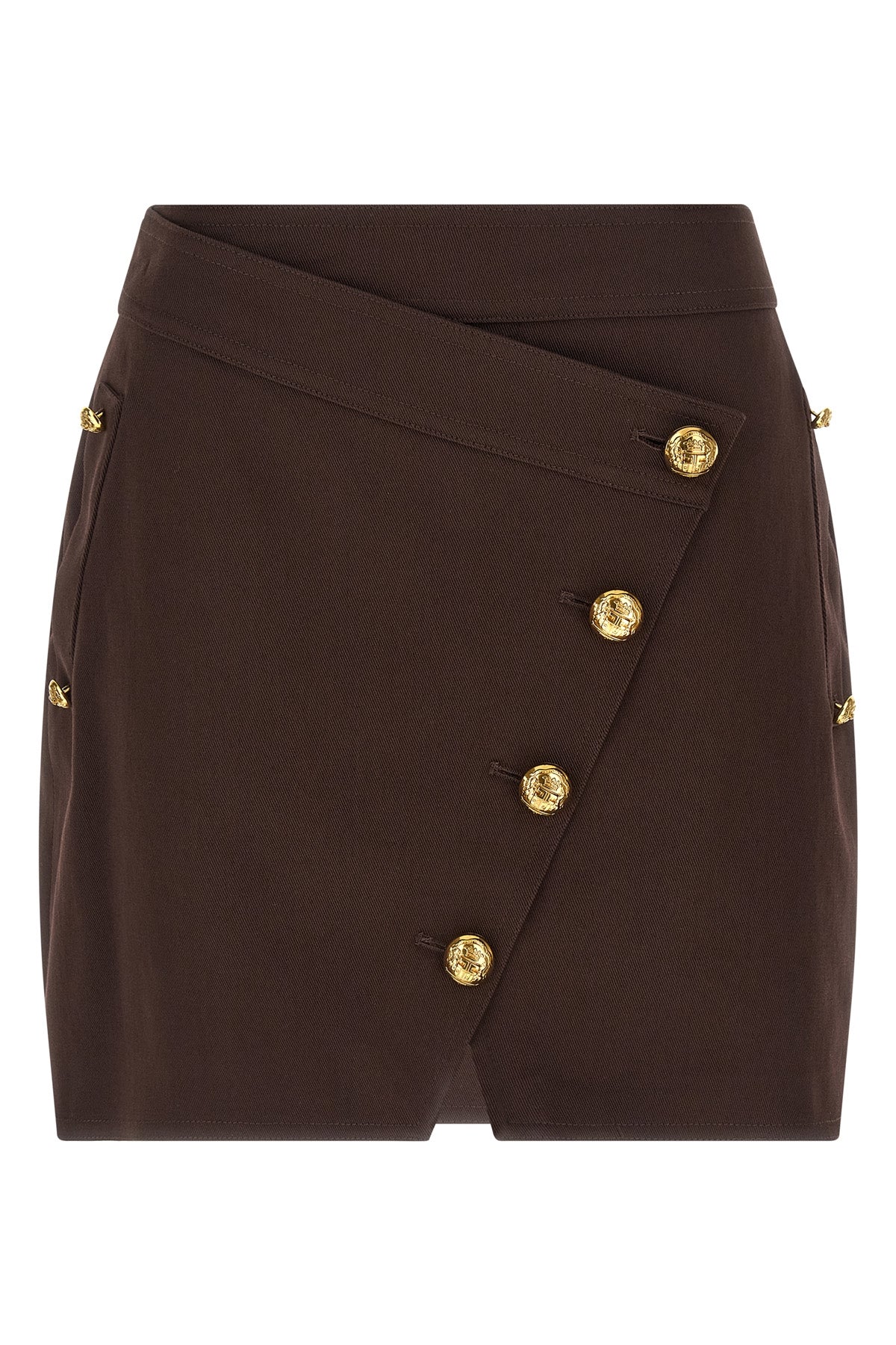 cotton gabardine mini skirt
